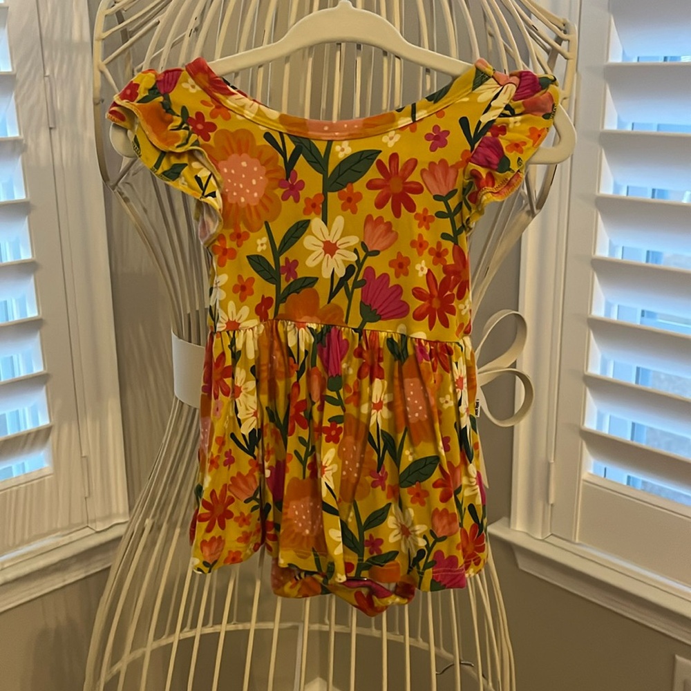 Little Sleepies Play Short Sleeve Dress with Bodysuit